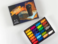 Набор сухой пастели Малевичъ квадратные мелки-половинки, 24 цвета