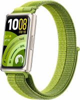 Умные часы HUAWEI Band 11 Pro серебристые, с зелёным ремешком