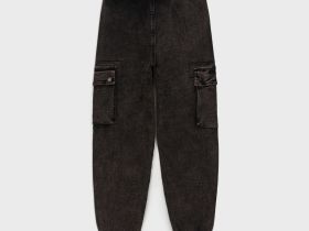 Брюки текстильные джинсовые для девочек