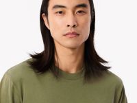 Мужская хлопковая футболка Lacoste с коротким рукавом