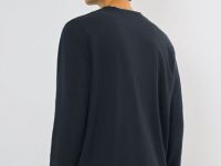 Лонгслив с воротником хенли, Синий