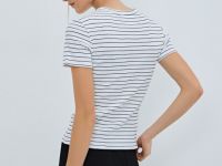 Футболка в рубчик, Белый