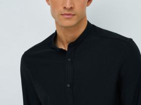 Рубашка из тонкого трикотажа, Черный