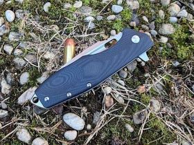 Нож складной Caracal Flipper, Designed by Boris Manasherov, Boker Plus 01BO771, сталь D2 Stonewashed Plain, рукоять стеклотекстолит G10