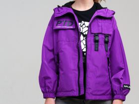 Куртка текстильная с полиуретановым покрытием для девочек (ветровка)