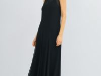 Шифоновое платье А-силуэта, Черный