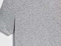 Полупрозрачная футболка в рубчик, Серый