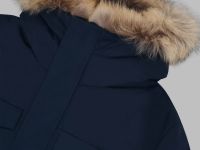 Длинный пуховик с натуральным пухом