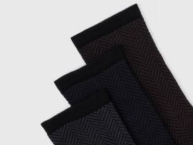 Высокие носки с узором, Серый