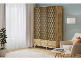 Распашной шкаф Тайрон 3-140x200 Пальма ​