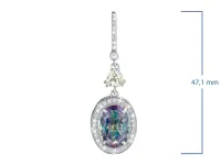 Серьги из серебра с и празиолитами э0681сг05250355_white