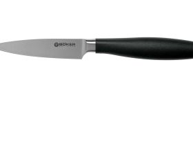 Кухонный нож Bker Core Professional Utility Knife для чистки овощей и фруктов, 90 мм, сталь X50CrMoV15, рукоять пластик