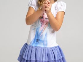 Платье трикотажное с принтом «Холодное сердце»