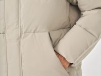 Утеплённая куртка с капюшоном и накладными карманами, Серый