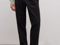 Брюки из хлопка полуприлегающего силуэта