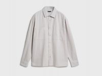 Куртка-рубашка из твила, Бежевый