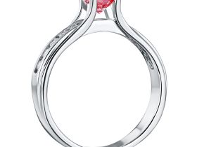 Кольцо из белого золота э0912кц09150600_pink