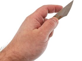 Нож N.C.Custom киридаши Лошадь stonewash, сталь AUS-8