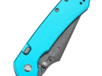 Складной нож Tenable Fenrir, сталь Damascus, рукоять алюминий, голубой
