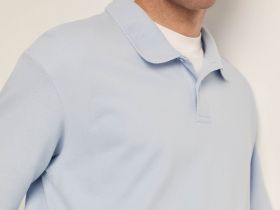 Поло из трикотажа пике свободного силуэта