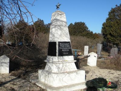 Братская могила коммунистов и красных партизан, погибших за власть Советов в годы гражданской войны