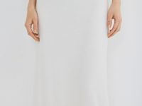 Вязаная юбка из струящейся пряжи, Белый