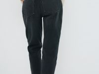 Утеплённые джинсы Mom, Серый