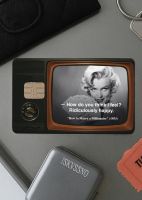 Наклейка матовая на банковскую карту ISKVSSNO "Happy"