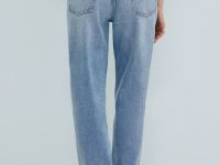 Джинсы Mom fit с высокой посадкой, Голубой