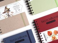 Скетчбук для акварели на спирали Малевичъ "Nature" 15х20 см 30л 300 г, 100% целлюлоза WaterFall