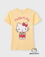 Жёлтая ночная сорочка с принтом Hello Kitty для девочки Глория Джинс