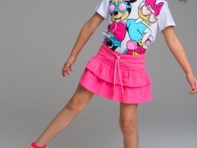 Юбка-шорты трикотажные для девочек