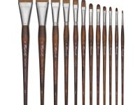 Кисть синтетика имитация соболь №10 овальная Sennelier "Precision" длинная ручка