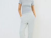 Футболка в рубчик, Серый