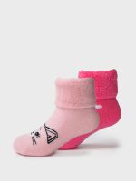 Носки детские трикотажные махровые для девочек, 2 пары в комплекте