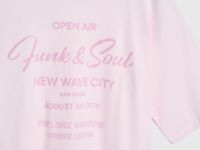 Футболка с бархатным принтом, Розовый