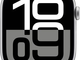 Умные часы Apple Watch Series 10 46 мм алюминиевый корпус Серебристые, с синим спортивным ремешком S/M