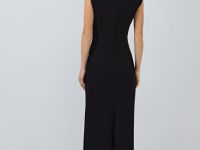 Платье макси без рукавов, Черный