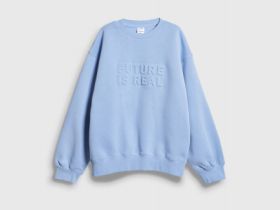 Свитшот с объёмным принтом для девочек, Голубой