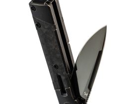 Складной нож Kansept Kitpu, сталь CPM20CV, рукоять титан/Carbon Fiber, черный
