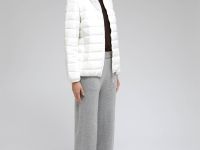 Стеганый пуховик с натуральным пухом