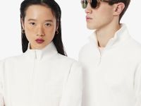 Хлопковая толстовка Lacoste унисекс с воротником-стойкой