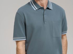 Поло свободного кроя из хлопка пике