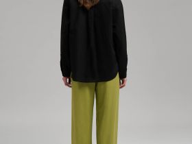 Свободная рубашка изо льна и хлопка