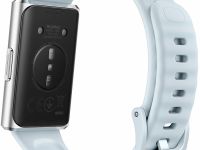 Умные часы HUAWEI Band 11 Pro серебристые, с голубым ремешком