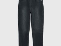 Утеплённые джинсы Mom, Серый