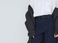 Широкие джинсы со стрелками, Синий