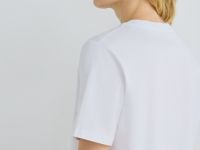 Футболка с декором на горловине, Белый
