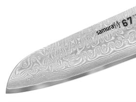 Нож кухонный "Samura 67" Сантоку 175 мм, дамаск 67 слоев, микарта