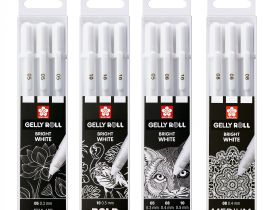 Набор ручек гелевый Sakura "Gelly Roll" 3 шт. 0,3 мм, цвет белый